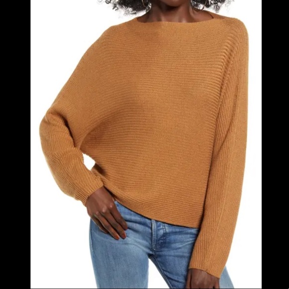 Leith Dolman Sleeve Ribbed Pullover Sweater - Picture 1 of 5